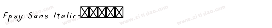 Epsy Sans Italic字体转换